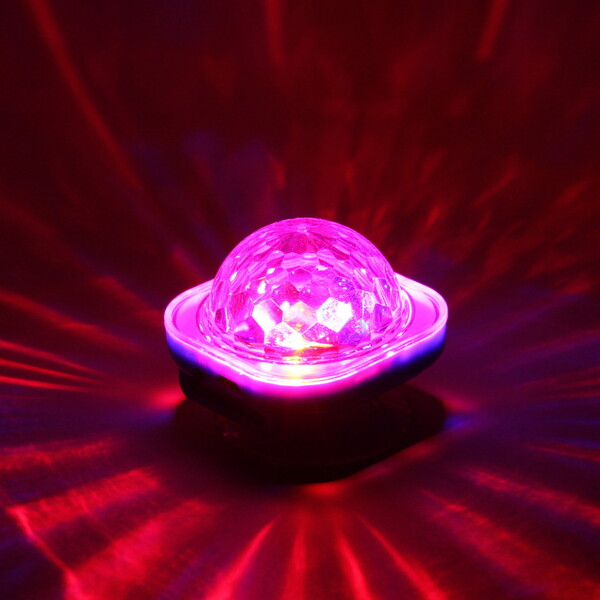 Диско-шар Dancer" с ремешком на руку, авторежим, датчик звука (в комплекте с присоской), RGB (220V)