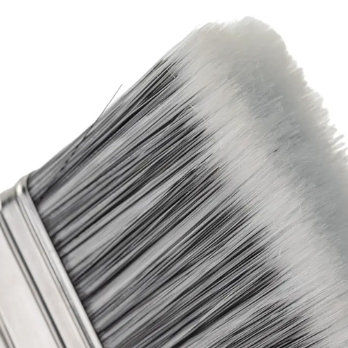 Кисть DECOR "Black White PREMIUM универсальная" 120х25 мм, серебристый ворс, 2К ручка