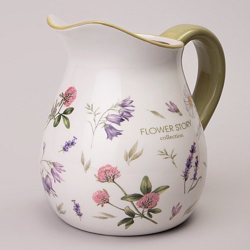 КУВШИН AGNESS, FLOWER STORY, 18*13*16, 5 СМ 1150 МЛ, КОР=16ШТ.