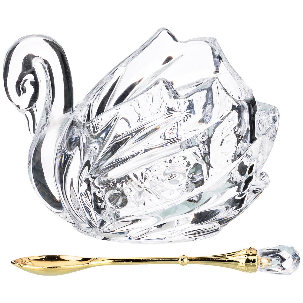 ИКОРНИЦА, MUZA CRYSTAL, С ЛОЖКОЙ 11*7*8, 5 СМ., КОР=48ШТ.