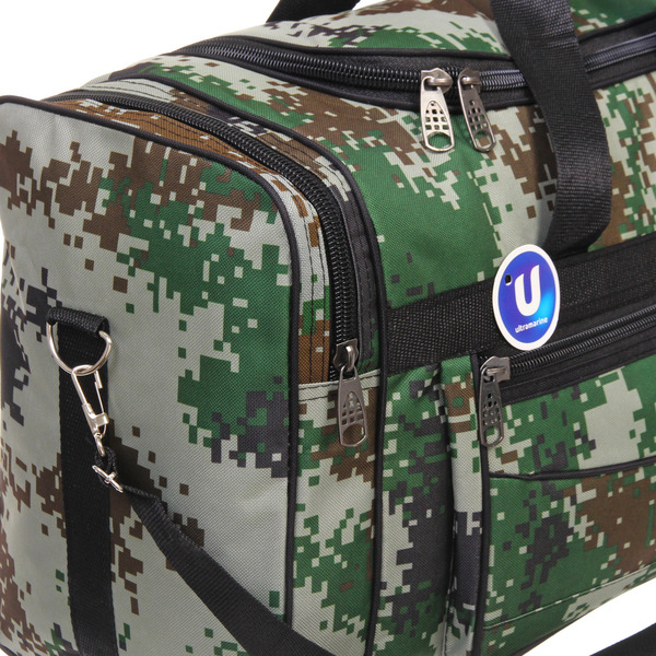 Сумка дорожно-спортивная "KANADA", цвет серый, камуфляж, 4 кармана, 27л, 60*34*25см (без лого)