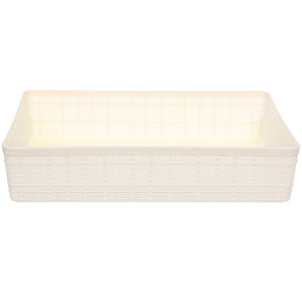 Корзина - органайзер для хранения "СТЭНТ", цвет белый, 32*23*6.8см