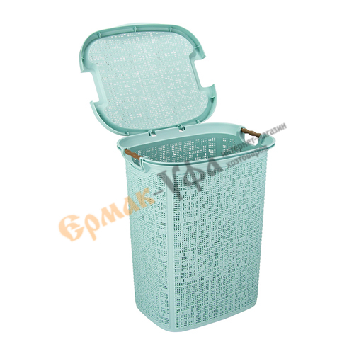 Корзина для белья 30л БЯЗЬ, морская волна, 1/5
