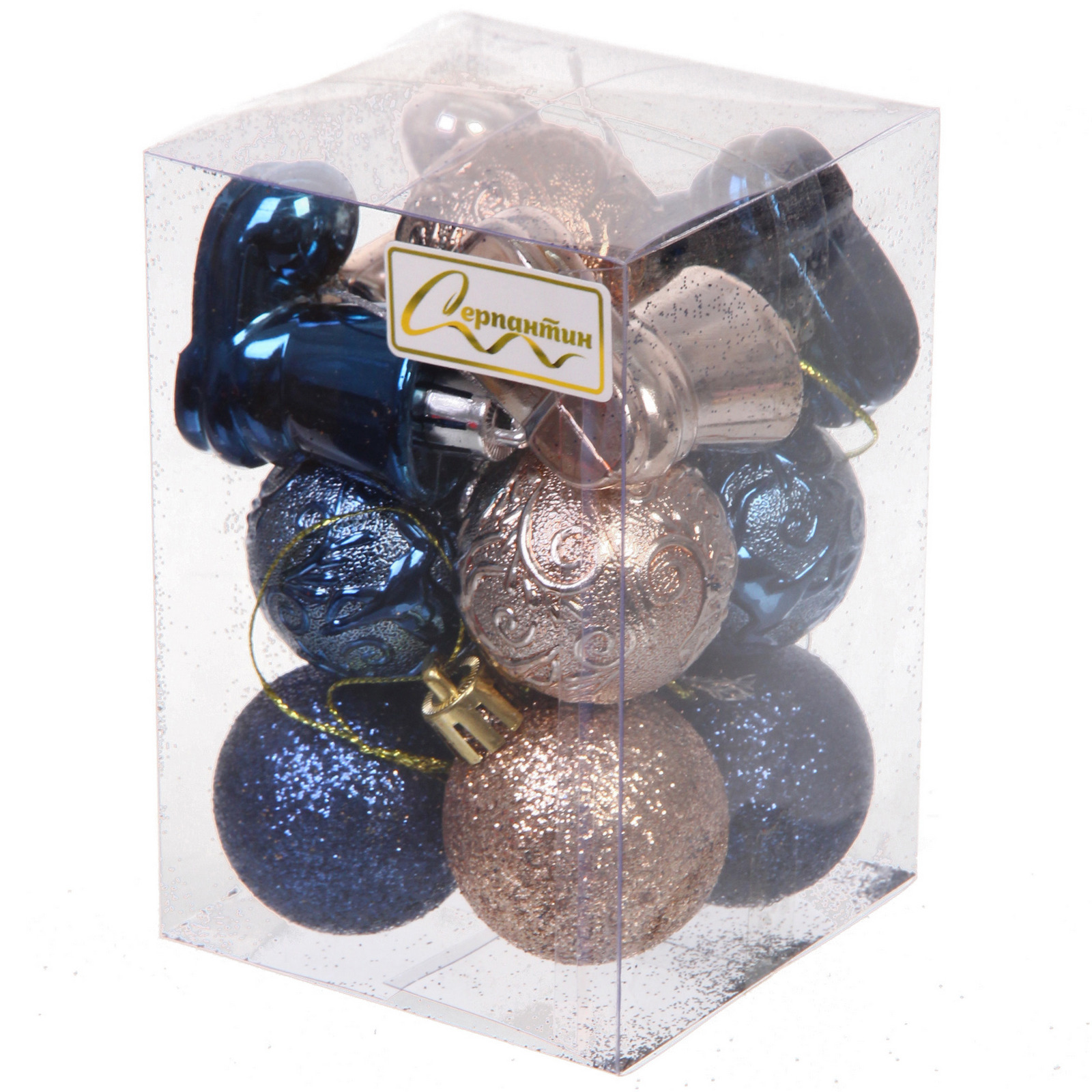 Набор украшений "Волшебное сияние" 4 см (13 предметов),сапфир/шампань