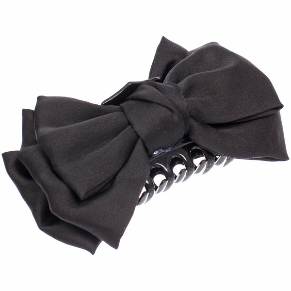 Заколка-краб для волос "ПЕРСЕЯ", цвет черный, 14,5*9см (блистер Кокетка)