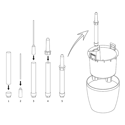 Кашпо 280 мм IDEA АНФА М 3233, с вставкой, с автополивом, белый