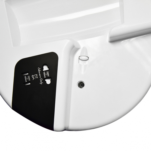 Фен для волос настенный "Puff-1202B", с дополнительной розеткой, белый