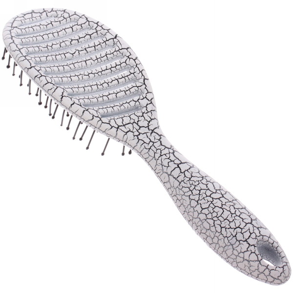 Расческа массажная "Dewal style", цвет платиновый, 23*6,5см