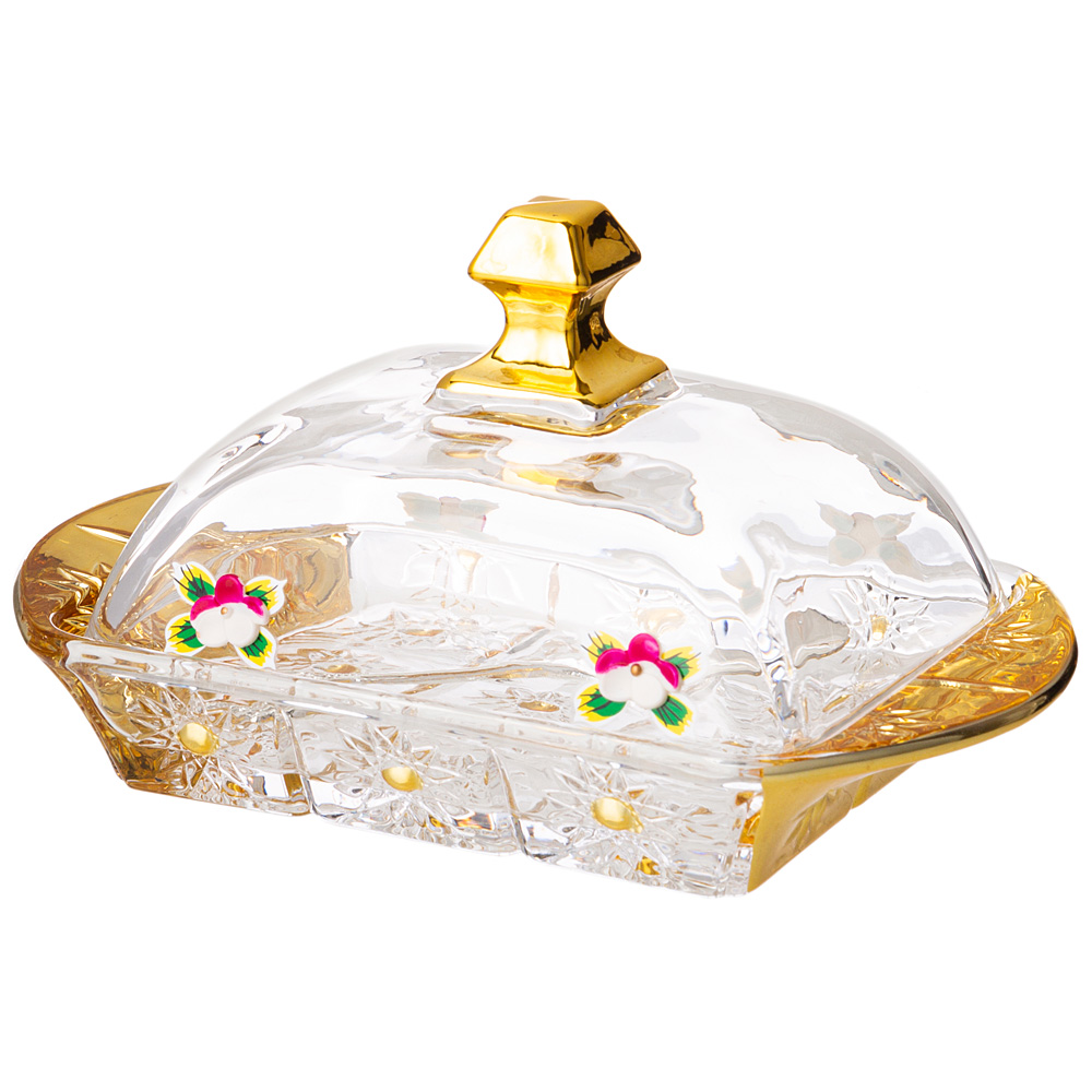 МАСЛЕНКА, LEFARD GOLD GLASS, 17, 5*10, 5 СМ. ВЫСОТА=9 СМ., КОР=24ШТ.