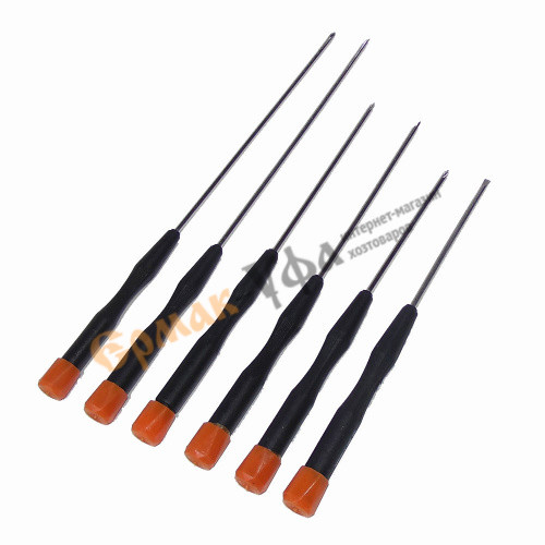 Н-р отверток ЕРМАК 6пр mini, (SL3*150,PH0*150,SL3*100,PH0*100,SL3*75,PH0*75)