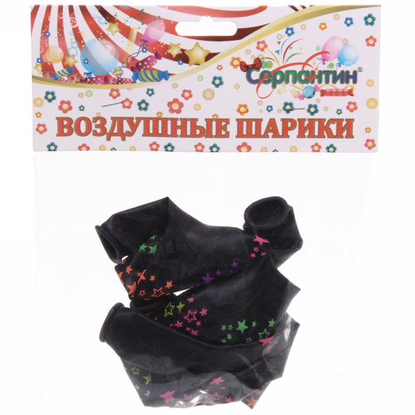 Воздушные шары  5 шт, 12"/25см "Звёздный вечер"