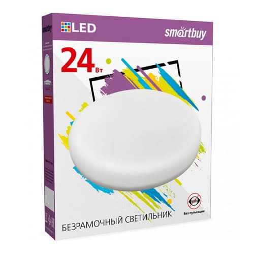 Светильник светодиодный безрамочный BDL Smartbuy круг 24Вт/6500К (SBL-BDL-24-65K)