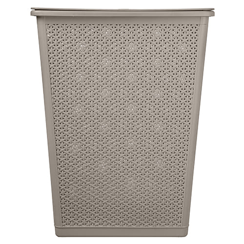 Корзина для белья 48 л Homver Wenge 221307035/04, 427х295х562 мм, серая