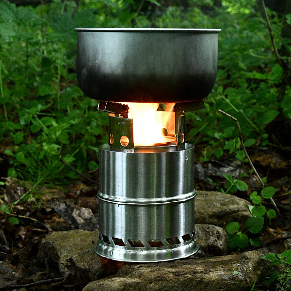 Печь-щепочница туристическая. Размер 13,5х20,5 см. 