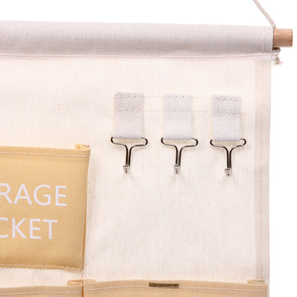 Карман настенный подвесной 3 отделения "ИДЕЯДОМА", принт светло-желтый, 30*34см (лейбл Селфи)