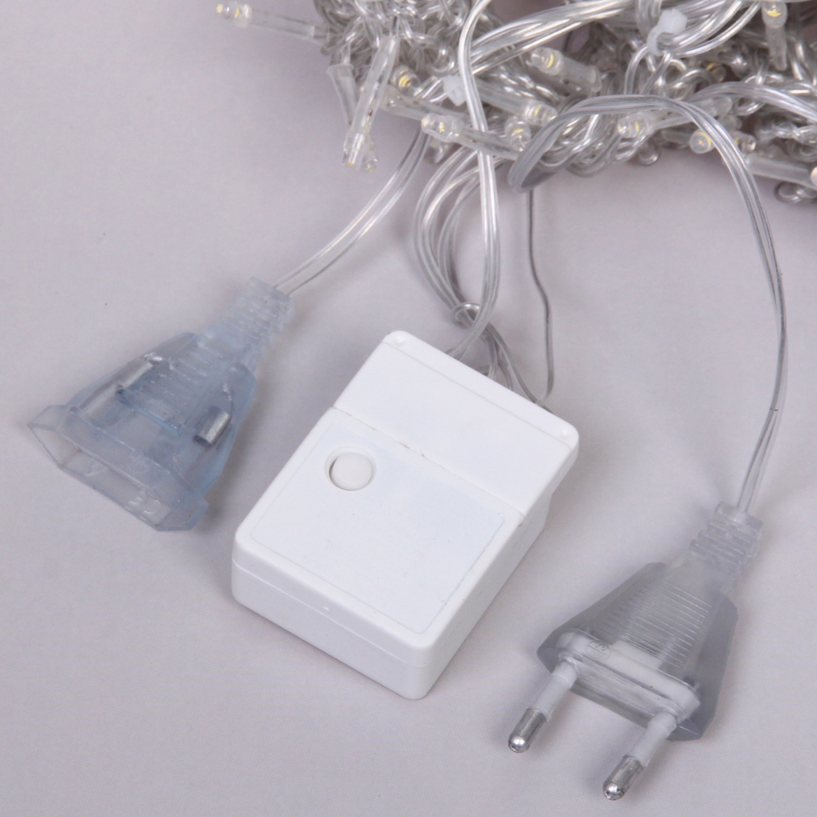 Гирлянда для дома ЗАНАВЕС 3м*2,5м 240 ламп LED, прозр.провод, 8 реж., IP-20. Теплый белый - АКЦИЯ