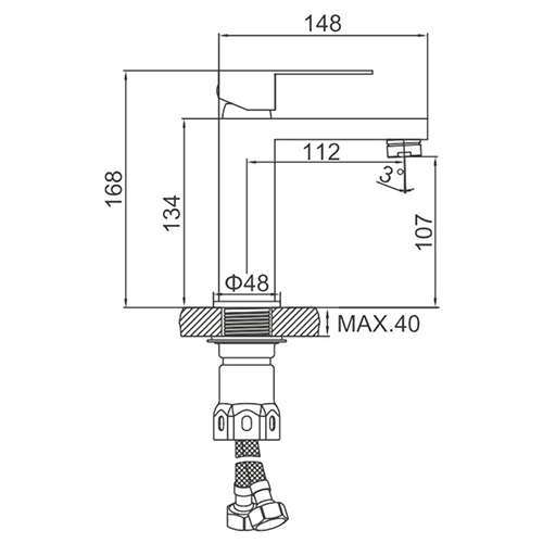 Смеситель для раковины LEDEME из нерж. стали L71025 (1/10)