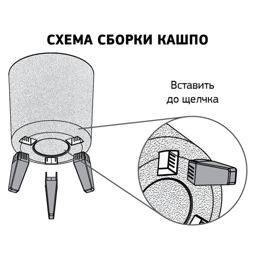 Кашпо 19 л IDEA ФЛОРИАН М 3159, высокое, 300 мм, с автополивом, графитовый