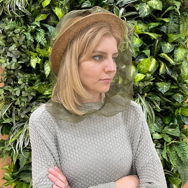 Антимоскитная сетка на голову "Накомарник" Размер 45х40 см. NEW