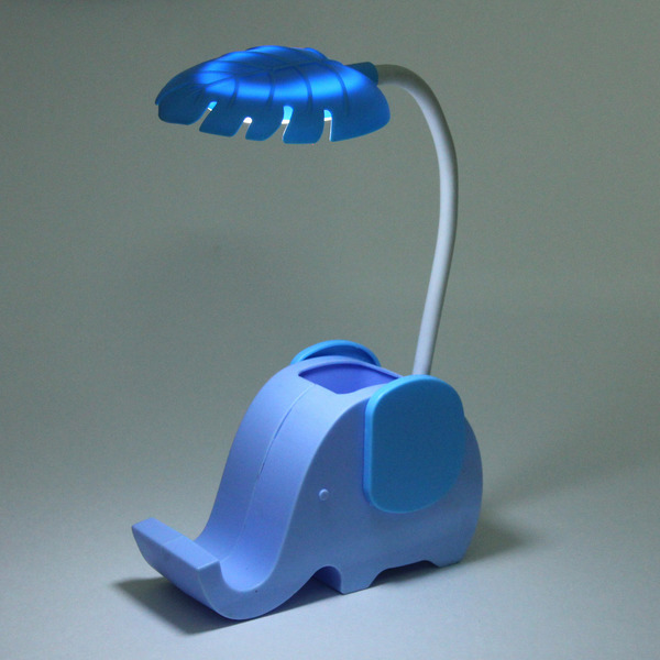 Настольная лампа "Sweet - Слоненок" 13*7*12.5 см LED с подстаканником, USB 0.6-3W, Голубой