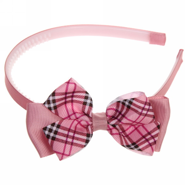 Ободок для волос детский на блистере "Rapunzel", в клеточку, микс 6 цветов, 1см