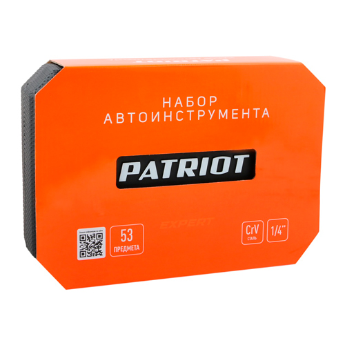 Набор автоинструмента Patriot SSP-53 "Гелиос", 1/4 DR (53 пр.), Cr-V Набор автоинструмента Patriot SSP-53 "Гелиос", 1/4 DR (53 пр.), Cr-V
