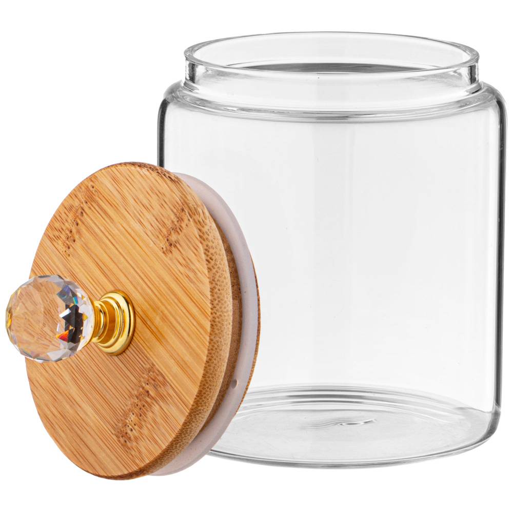 ЕМКОСТЬ ДЛЯ СЫПУЧИХ ПРОДУКТОВ AGNESS "KRISTALL" 500 МЛ ДИАМЕТР=9 СМ. ВЫСОТА=14 СМ ЦВЕТ:ПРОЗРАЧНЫЙ