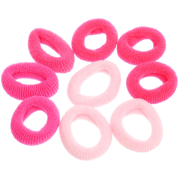 Резинки для волос 80шт "МИНДАЛЬ", оттенки розового, d-2см