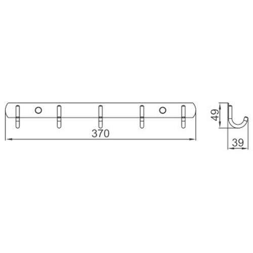 Планка с 5-ю крючками Ledeme L70202-5