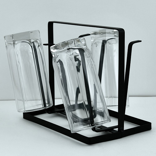 Держатель для бокалов "Лофт". Размер 20х13х17 см. NEW