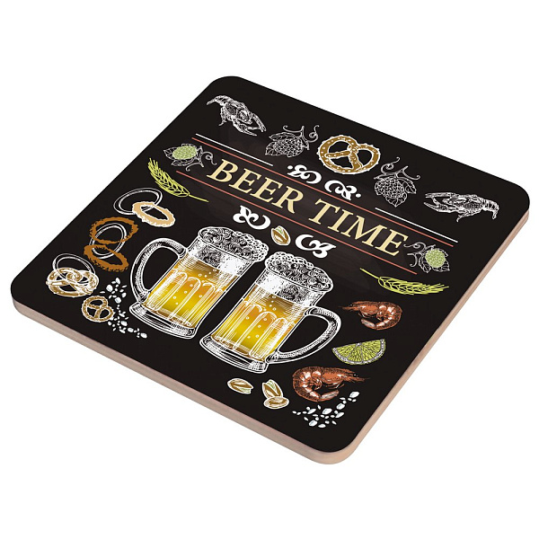 Подставка под горячее "BEER TIME". Размер 14х14см    #