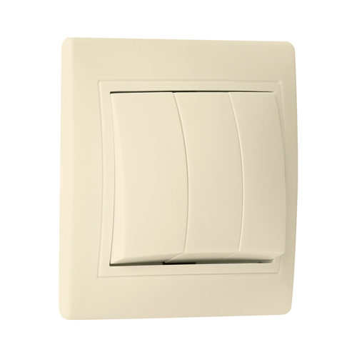 Выключатель 3-клавишный 10А бежевый "Венера" (SBE-01i-10-SW3-0)