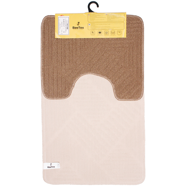 Комплект ковриков для ванной и туалета BEE TEX 55x90 + 45x55 мокко МС 3-002