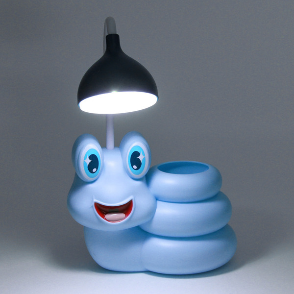 Настольная лампа "Sweet - Улиточка" 30*12*7 см LED с подстаканником, USB 0.6-3W, Голубой