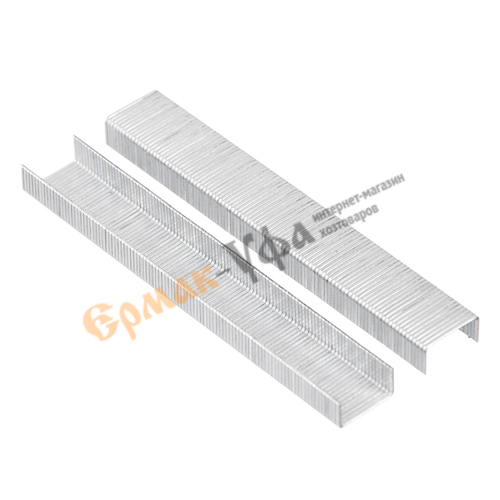 Скобы 6мм 1000шт, закаленные, для меб. степлера Ермак (11,3х0,7мм) (10/300)