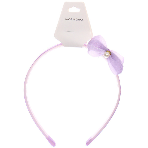 Ободок для волос детский на блистере "РОЗОВОЕ ОБЛАКО", жемчужинка, микс 6 цветов, 1см