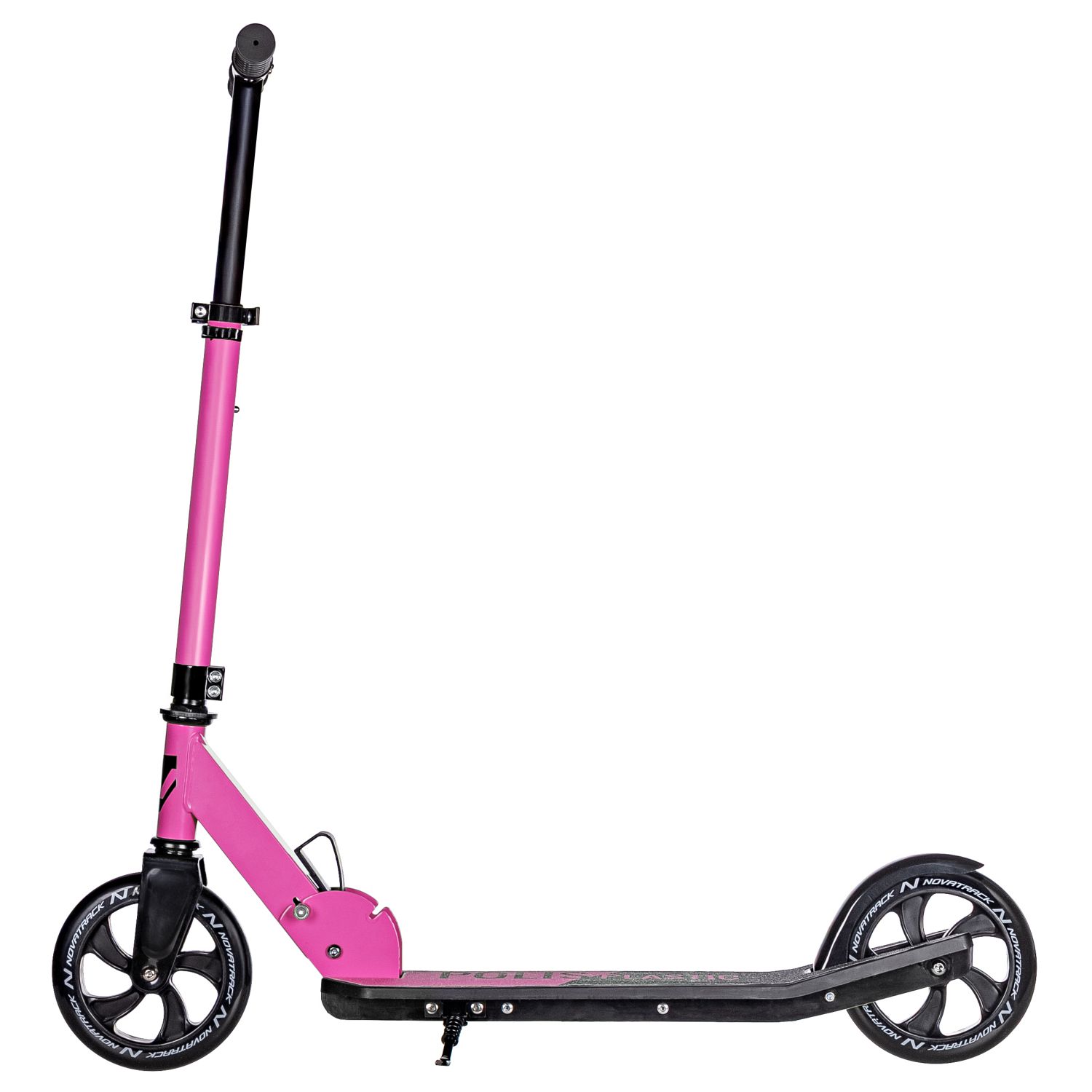 Самокат Novatrack Polis Plastic, колеса 160 мм, розовый