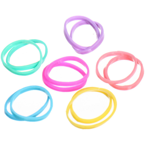 Резинки для волос детские силиконовые 200шт "ФРАТТИ БУМ", Единороже с сердечком, 17.5*12см