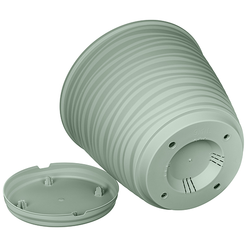 Горшок для цветов Saffron, 267 мм, 9.1 л, с поддоном, светло-зеленый