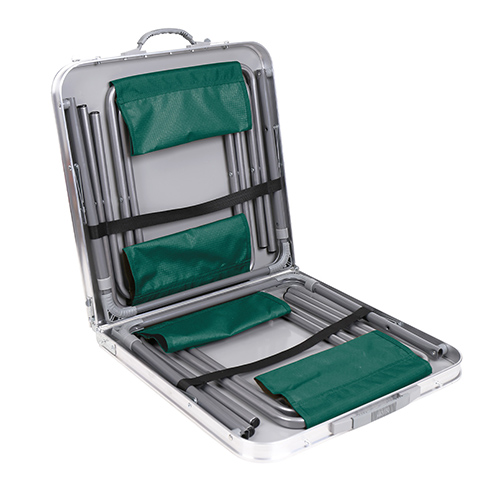 Набор стол и стулья ССТ-К2, зеленый/изумруд