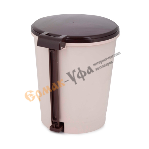 Ведро для мусора 12л с педалью слоновая кость, Альтернатива, м6805, 1/2