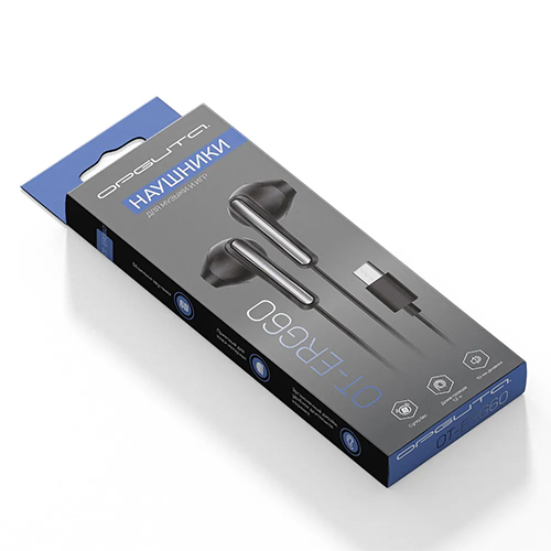 Наушники-гарнитура Орбита OT-ERG60 (TYPE-C), черные