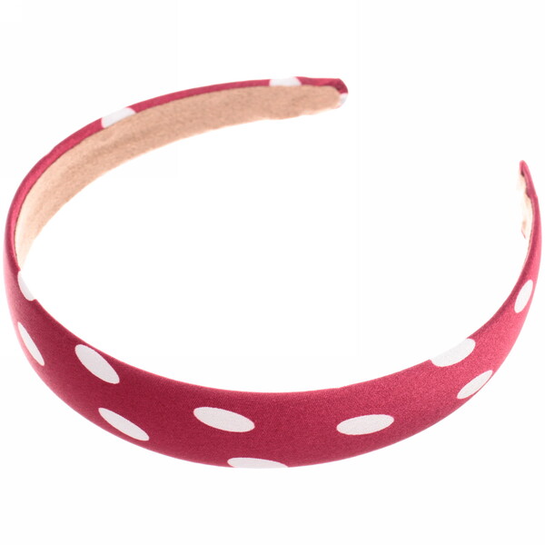 Ободок для волос "Melissa - Горошек", ширина 2,5см, микс 6 цветов 