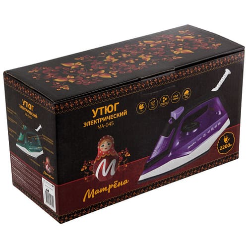 Утюг Матрёна MA-045, 2200Вт, фиолетовый