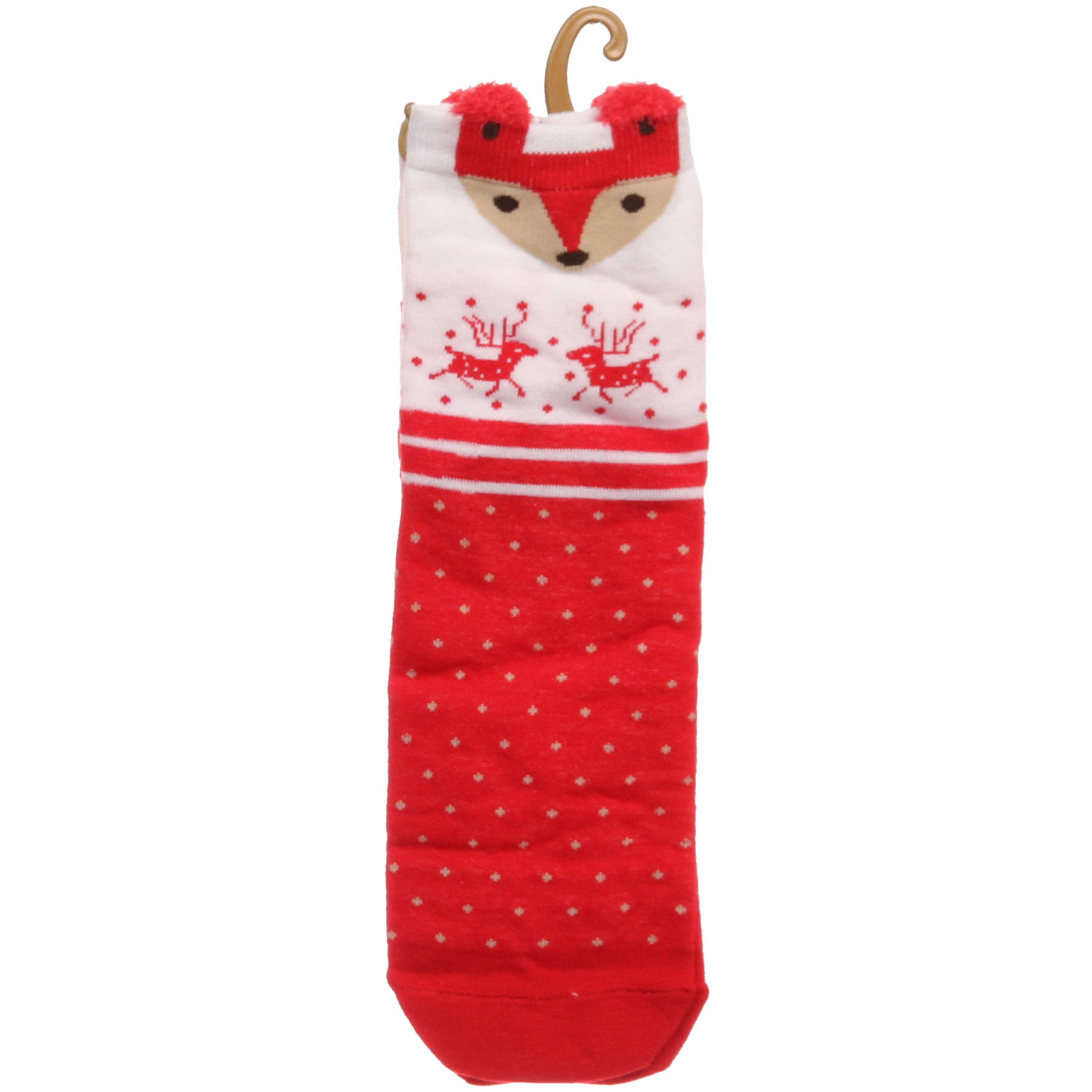 Носки женские "Новогодняя сказка ", микс 4 цвета, р-р 36-39 (крючок, пакет, стикер)