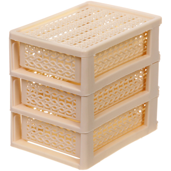 Комод малый "ПАЛЕРМО", цвет бежевый, 3 отделения, 13*9*11,5см