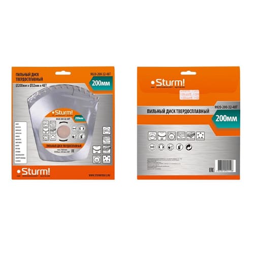 Диск пильный 200*32/30*48T STURM 9020-200-32-48T