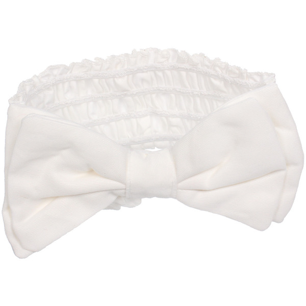 Повязка на голову косметическая "ДАЙМОНД РУШ", бантик, цвет белый, пудровый, небесный и лиловый, 20*7см (ZIP пакет)