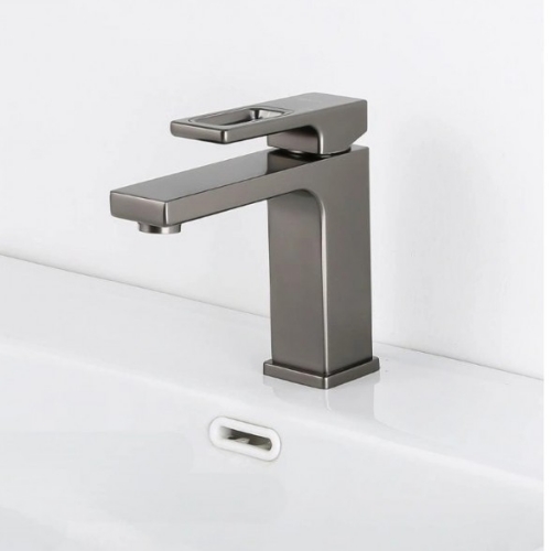 Смеситель для раковины с гайкой K11027D оружейная сталь