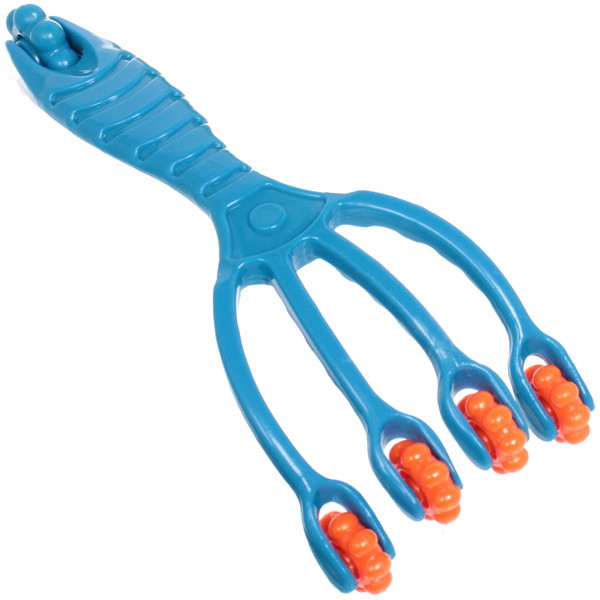 Массажер роликовый двухсторонний универсальный "Осьминог", 5 колес, микс 4 цвета, 19*7,5см